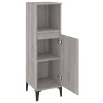 vidaXL Dulap de baie, gri sonoma, 30x30x100 cm, lemn prelucrat