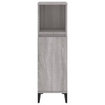 vidaXL Dulap de baie, gri sonoma, 30x30x100 cm, lemn prelucrat