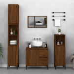 vidaXL Dulap de baie, stejar maro, 30x30x100 cm, lemn prelucrat vidaXL Dulap de baie, stejar maro, 30x30x100 cm, lemn prelucrat