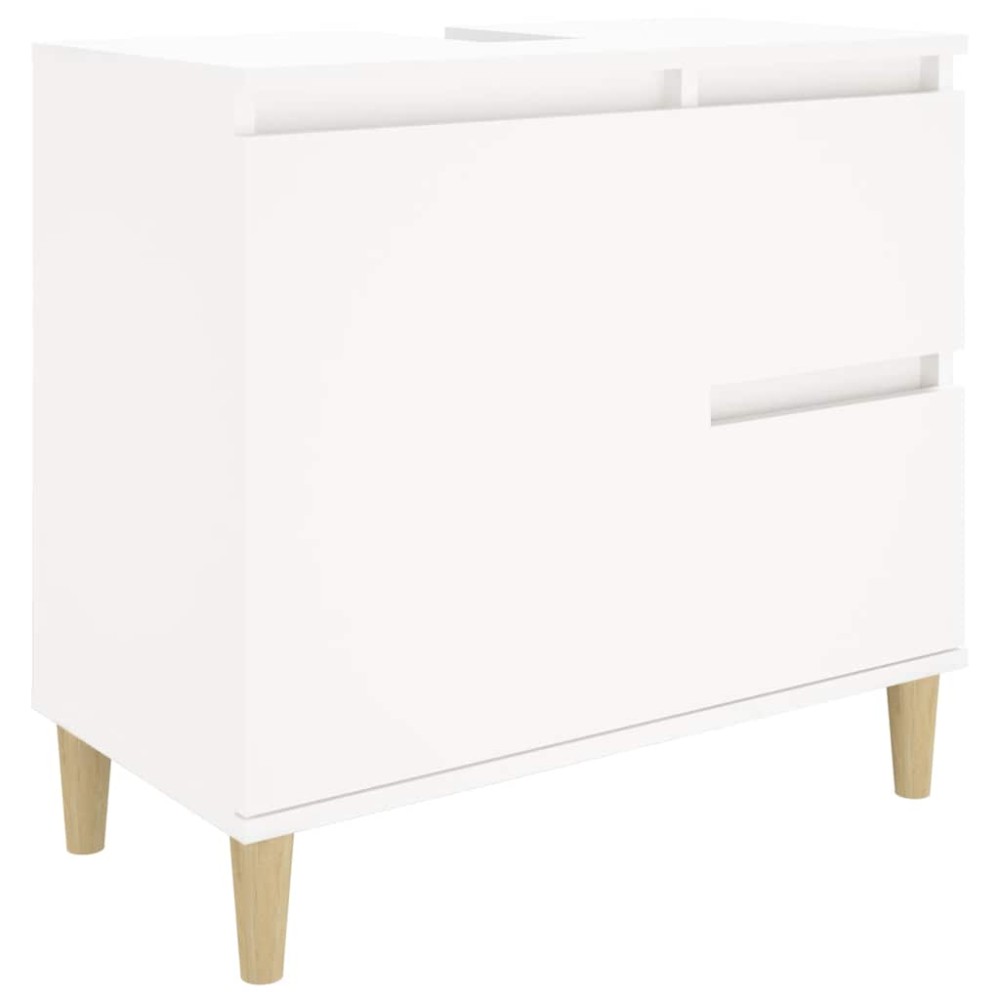 vidaXL Dulap de baie, alb, 65x33x60 cm, lemn prelucrat