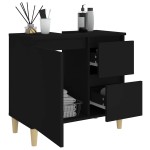vidaXL Dulap de baie, negru, 65x33x60 cm, lemn prelucrat vidaXL Dulap de baie, negru, 65x33x60 cm, lemn prelucrat