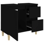 vidaXL Dulap de baie, negru, 65x33x60 cm, lemn prelucrat vidaXL Dulap de baie, negru, 65x33x60 cm, lemn prelucrat
