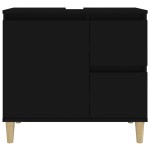 vidaXL Dulap de baie, negru, 65x33x60 cm, lemn prelucrat vidaXL Dulap de baie, negru, 65x33x60 cm, lemn prelucrat
