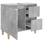 vidaXL Dulap de baie, gri beton, 65x33x60 cm, lemn prelucrat