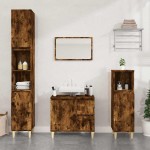 vidaXL Dulap de baie, stejar afumat, 65x33x60 cm, lemn prelucrat vidaXL Dulap de baie, stejar afumat, 65x33x60 cm, lemn prelucrat