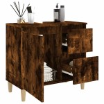 vidaXL Dulap de baie, stejar afumat, 65x33x60 cm, lemn prelucrat vidaXL Dulap de baie, stejar afumat, 65x33x60 cm, lemn prelucrat