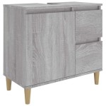 vidaXL Dulap de baie, gri sonoma, 65x33x60 cm, lemn prelucrat vidaXL Dulap de baie, gri sonoma, 65x33x60 cm, lemn prelucrat