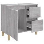 vidaXL Dulap de baie, gri sonoma, 65x33x60 cm, lemn prelucrat vidaXL Dulap de baie, gri sonoma, 65x33x60 cm, lemn prelucrat