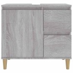 vidaXL Dulap de baie, gri sonoma, 65x33x60 cm, lemn prelucrat vidaXL Dulap de baie, gri sonoma, 65x33x60 cm, lemn prelucrat