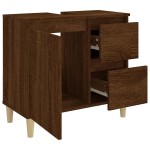 vidaXL Dulap de baie, stejar maro, 65x33x60 cm, lemn prelucrat vidaXL Dulap de baie, stejar maro, 65x33x60 cm, lemn prelucrat