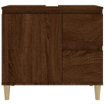 vidaXL Dulap de baie, stejar maro, 65x33x60 cm, lemn prelucrat vidaXL Dulap de baie, stejar maro, 65x33x60 cm, lemn prelucrat