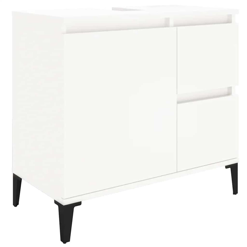 vidaXL Dulap de baie, alb, 65x33x60 cm, lemn prelucrat