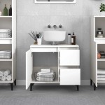 vidaXL Dulap de baie, alb, 65x33x60 cm, lemn prelucrat