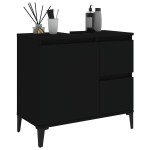 vidaXL Dulap de baie, negru, 65x33x60 cm, lemn prelucrat vidaXL Dulap de baie, negru, 65x33x60 cm, lemn prelucrat