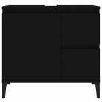 vidaXL Dulap de baie, negru, 65x33x60 cm, lemn prelucrat vidaXL Dulap de baie, negru, 65x33x60 cm, lemn prelucrat