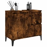 vidaXL Dulap de baie, stejar afumat, 65x33x60 cm, lemn prelucrat vidaXL Dulap de baie, stejar afumat, 65x33x60 cm, lemn prelucrat