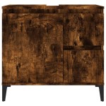 vidaXL Dulap de baie, stejar afumat, 65x33x60 cm, lemn prelucrat vidaXL Dulap de baie, stejar afumat, 65x33x60 cm, lemn prelucrat