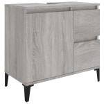 vidaXL Dulap de baie, gri sonoma, 65x33x60 cm, lemn prelucrat vidaXL Dulap de baie, gri sonoma, 65x33x60 cm, lemn prelucrat