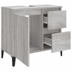 vidaXL Dulap de baie, gri sonoma, 65x33x60 cm, lemn prelucrat vidaXL Dulap de baie, gri sonoma, 65x33x60 cm, lemn prelucrat