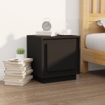 vidaXL Noptiere, 2 buc, negru, 44x35x45 cm, lemn prelucrat