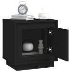 vidaXL Noptiere, 2 buc, negru, 44x35x45 cm, lemn prelucrat