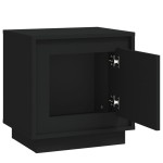 vidaXL Noptiere, 2 buc, negru, 44x35x45 cm, lemn prelucrat