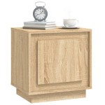 vidaXL Noptiere, 2 buc., stejar sonoma, 44x35x45 cm, lemn prelucrat