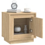 vidaXL Noptiere, 2 buc., stejar sonoma, 44x35x45 cm, lemn prelucrat