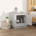 vidaXL Noptieră, gri beton, 44x35x45 cm, lemn prelucrat