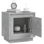 vidaXL Noptieră, gri beton, 44x35x45 cm, lemn prelucrat