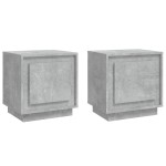 vidaXL Noptiere, 2 buc., gri beton, 44x35x45 cm, lemn prelucrat vidaXL Noptiere, 2 buc., gri beton, 44x35x45 cm, lemn prelucrat