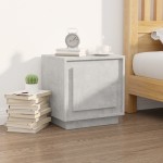 vidaXL Noptiere, 2 buc., gri beton, 44x35x45 cm, lemn prelucrat vidaXL Noptiere, 2 buc., gri beton, 44x35x45 cm, lemn prelucrat