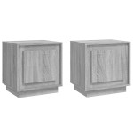 vidaXL Noptiere, 2 buc., gri sonoma, 44x35x45 cm, lemn prelucrat vidaXL Noptiere, 2 buc., gri sonoma, 44x35x45 cm, lemn prelucrat