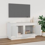 vidaXL Dulap TV, alb, 80x35x45 cm, lemn prelucrat