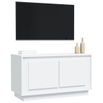vidaXL Dulap TV, alb, 80x35x45 cm, lemn prelucrat
