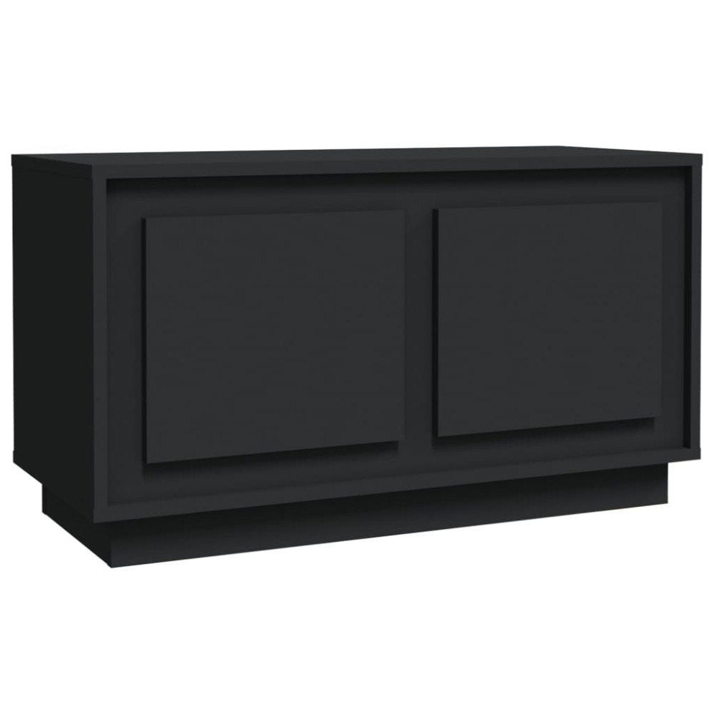 vidaXL Comodă TV, negru, 80x35x45 cm, lemn prelucrat