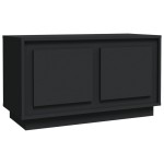 vidaXL Comodă TV, negru, 80x35x45 cm, lemn prelucrat