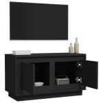 vidaXL Comodă TV, negru, 80x35x45 cm, lemn prelucrat