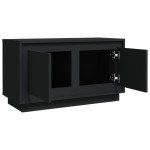 vidaXL Comodă TV, negru, 80x35x45 cm, lemn prelucrat