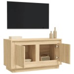 vidaXL Dulap TV, stejar sonoma, 80x35x45 cm, lemn prelucrat vidaXL Dulap TV, stejar sonoma, 80x35x45 cm, lemn prelucrat