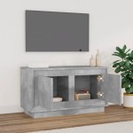 vidaXL Comodă TV, gri beton, 80x35x45 cm, lemn prelucrat vidaXL Comodă TV, gri beton, 80x35x45 cm, lemn prelucrat