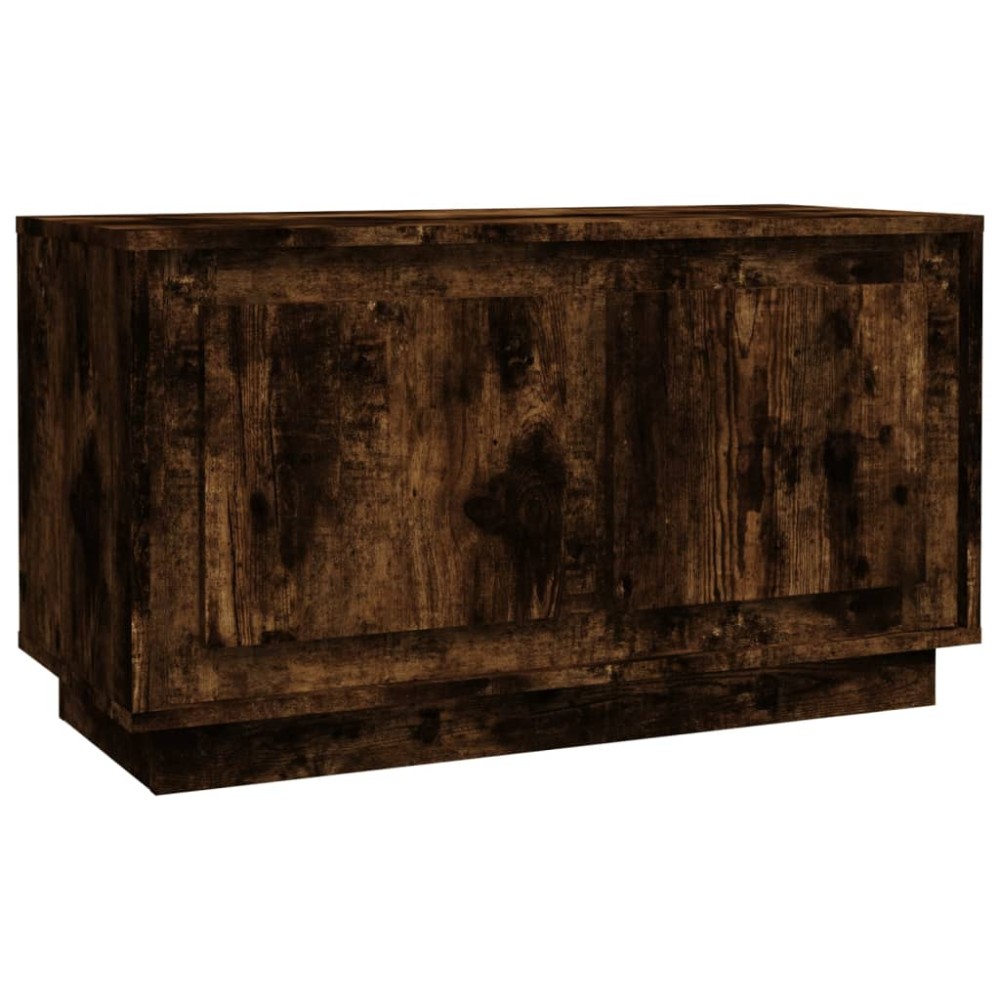 vidaXL Comodă TV, stejar afumat, 80x35x45 cm, lemn prelucrat