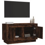 vidaXL Comodă TV, stejar afumat, 80x35x45 cm, lemn prelucrat vidaXL Comodă TV, stejar afumat, 80x35x45 cm, lemn prelucrat