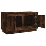 vidaXL Comodă TV, stejar afumat, 80x35x45 cm, lemn prelucrat vidaXL Comodă TV, stejar afumat, 80x35x45 cm, lemn prelucrat