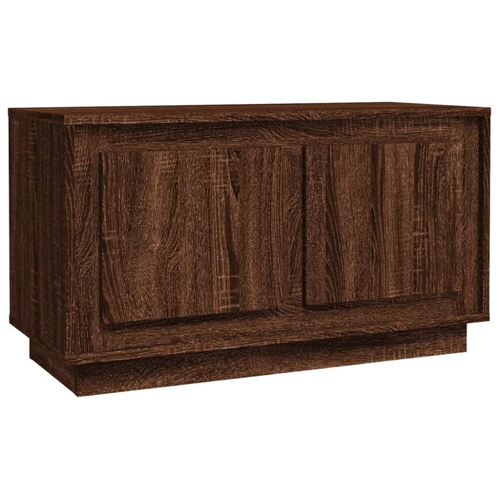 vidaXL Comodă TV, stejar maro, 80x35x45 cm, lemn prelucrat