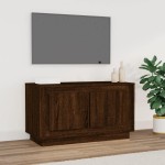 vidaXL Comodă TV, stejar maro, 80x35x45 cm, lemn prelucrat vidaXL Comodă TV, stejar maro, 80x35x45 cm, lemn prelucrat