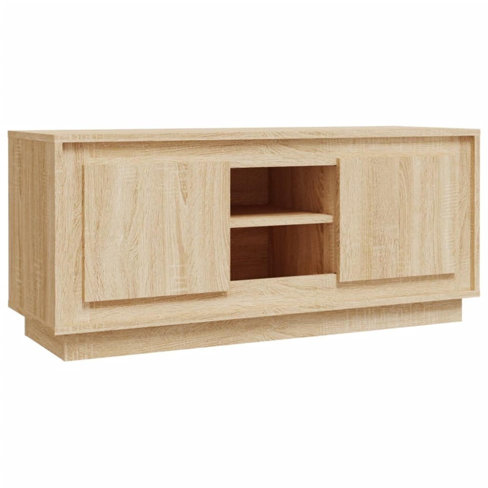 vidaXL Comodă TV, stejar sonoma, 102x35x45 cm, lemn prelucrat
