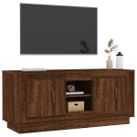 vidaXL Comodă TV, stejar maro, 102x35x45 cm, lemn prelucrat