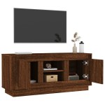 vidaXL Comodă TV, stejar maro, 102x35x45 cm, lemn prelucrat