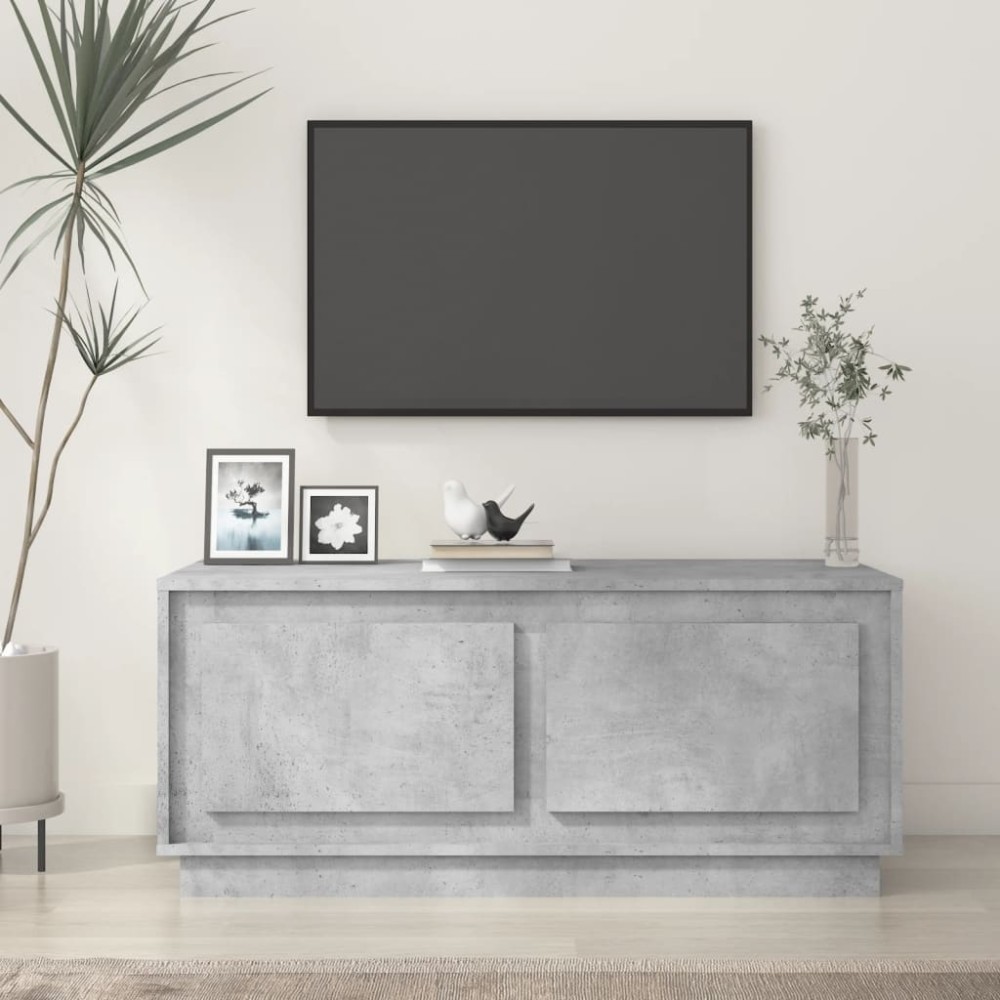 vidaXL Măsuță de cafea, gri beton, 102x50x44 cm, lemn prelucrat
